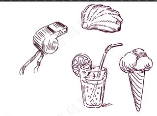 贝壳 冰淇淋 冰饮图片