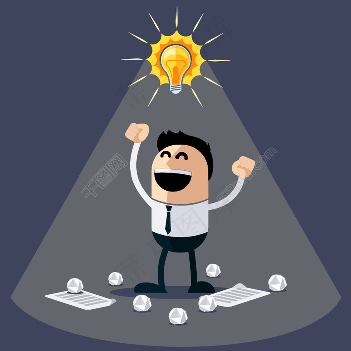 卡通商务男子背景