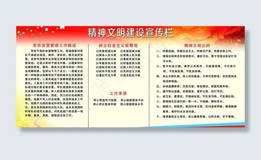 党建展板之精神文明建设宣传栏图片 党建展板之精神文明建设宣传栏图片