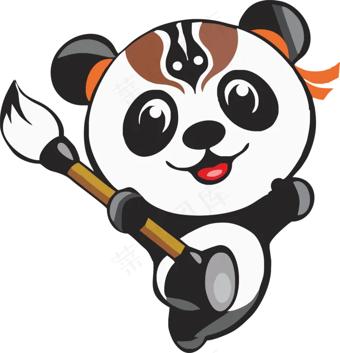 熊猫cdr矢量模版下载