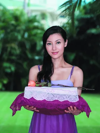 李嘉欣为罗莱家纺拍的广告图片