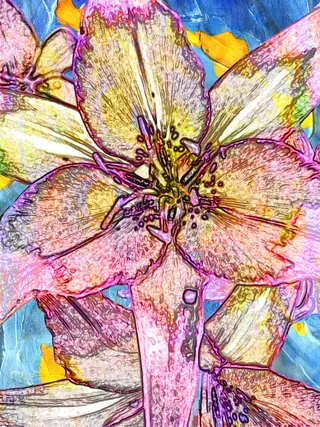 唯美色调的花草装饰图案高清图片素材