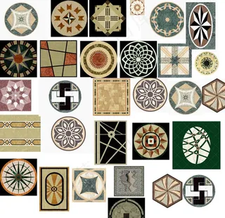 大理石拼花贴图分层素材