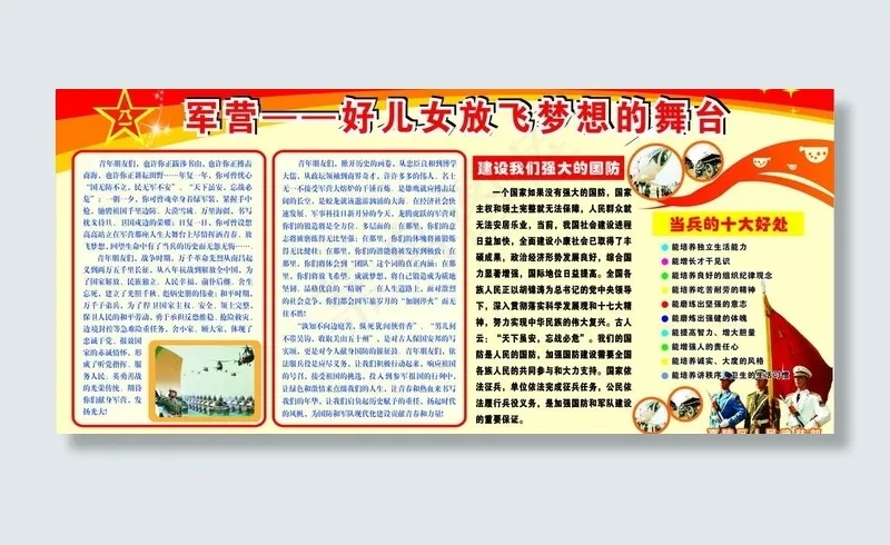 部队展板图片cdr矢量模版下载
