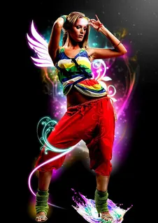 动感炫光人物图片