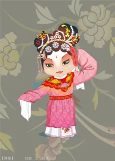 中国风矢量精细分层京剧脸谱海报设计...