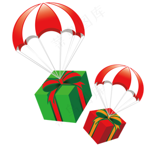 多款圣诞节礼品礼物礼盒PNG元素