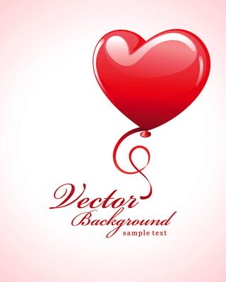 水晶质感情人节爱心矢量素材