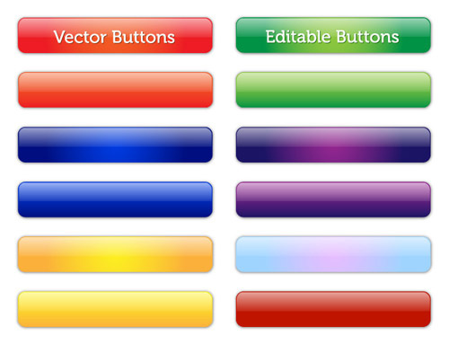 矢量可编辑的光泽按钮