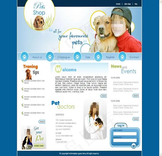 国外狗狗创意网站模板