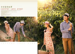 {乡村爱情故事}跨页写真模板