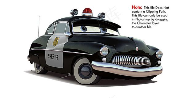 黑色卡通老爷车