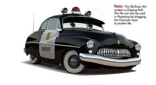 黑色卡通老爷车