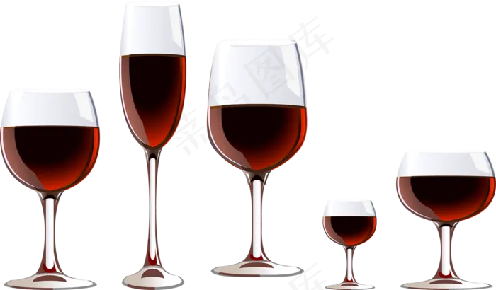 60款葡萄红酒酒杯PNG透明背景免...(1300X762)