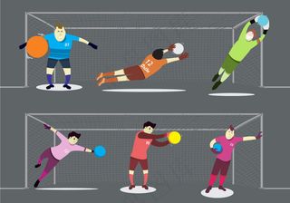 足球守门员卡通失量图片