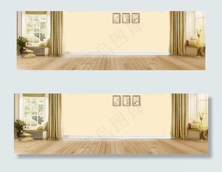 米色家具海报背景图