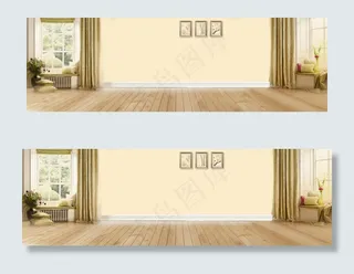 米色家具海报背景图