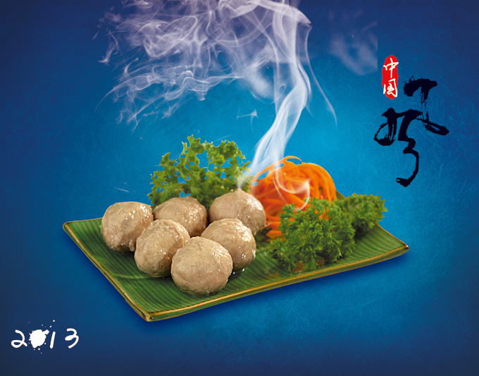 春传统美食肉丸子牛肉丸PSD