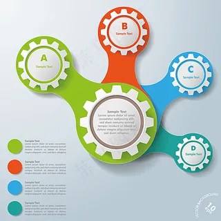 矢量齿轮图案背景