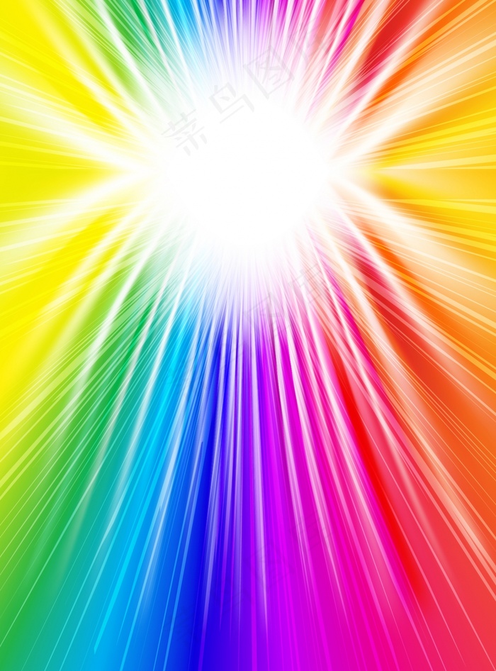 彩虹色的径向背景
