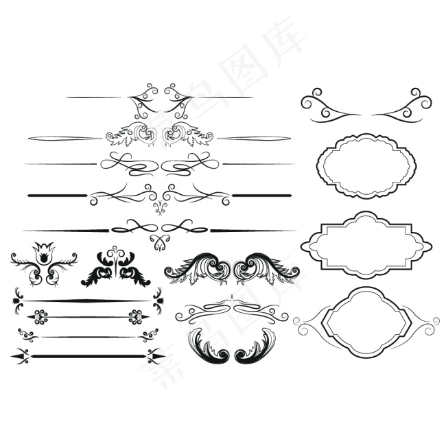 中式花纹边框素材