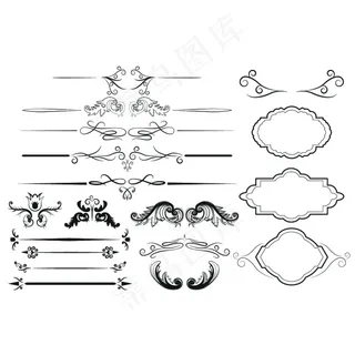 中式花纹边框素材