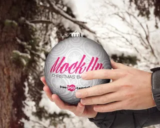 圣诞球手持样机