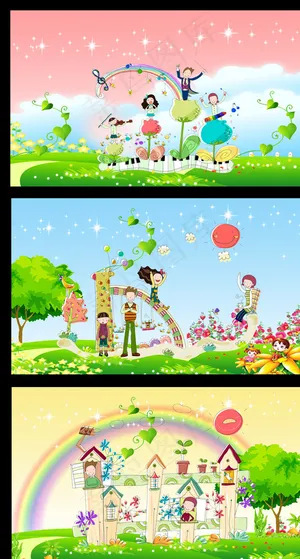 学校卡通背景图片 学校卡通背景图片