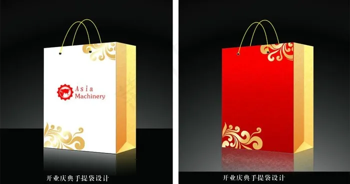 手提袋 (展开图)图片cdr矢量模版下载