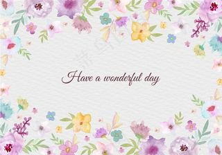 唯美水彩花卉背景