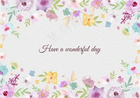 唯美水彩花卉背景 唯美水彩花卉背景