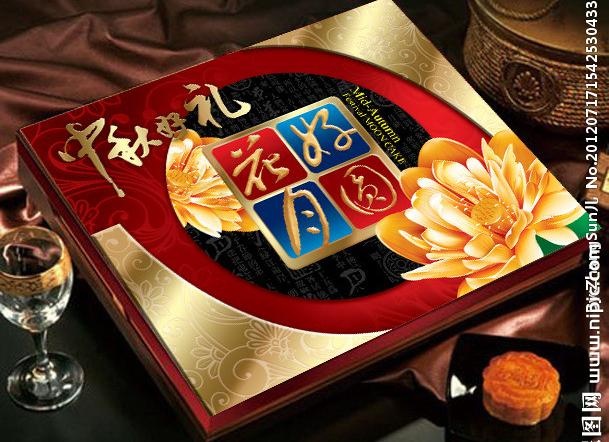 中秋月饼盒（展开图）图片