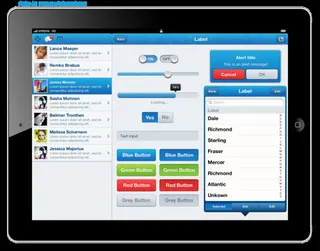 ipad 3gui设计模板psd素...