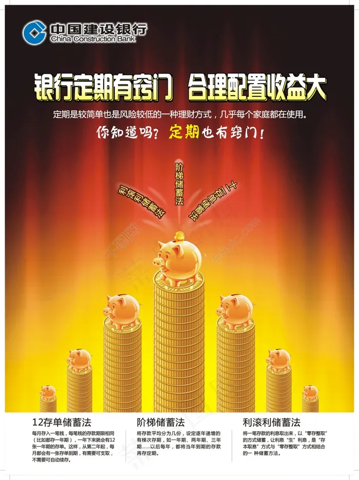建设银行海报cdr矢量模版下载