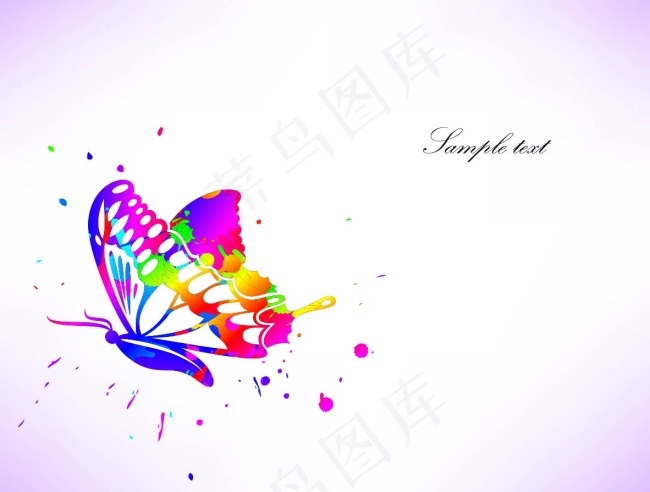 滴墨彩蝶eps,ai矢量模版下载
