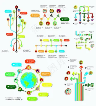 箭头商务信息图表