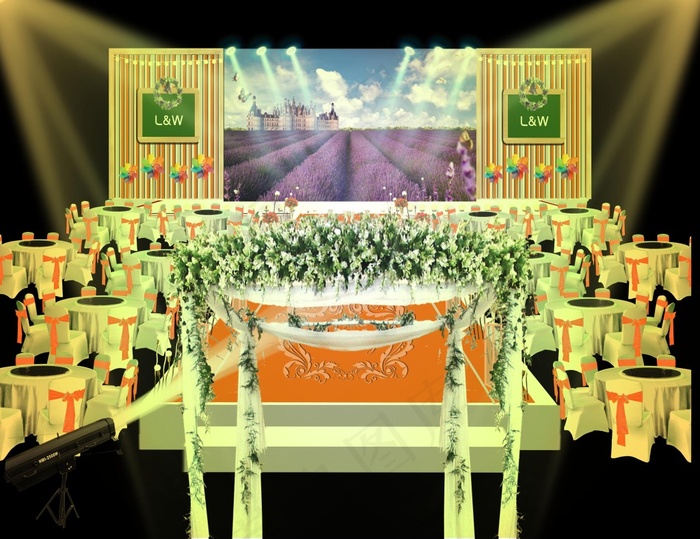 婚礼效果图(3937X3031(DPI:100))psd模版下载