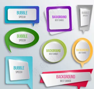 时尚语言气泡矢量素材下载图片