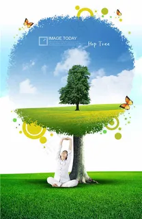 高清绿色梦想概念草树素材 高清绿色梦想概念草树素材