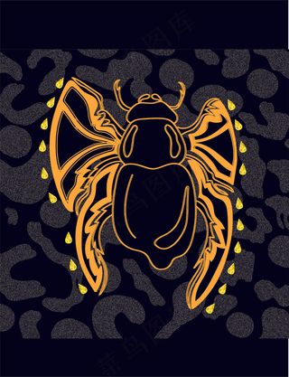 昆虫抽象艺术图案