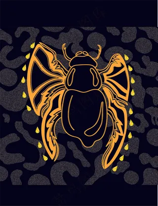 昆虫抽象艺术图案