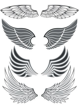 多款翅膀图腾矢量素材