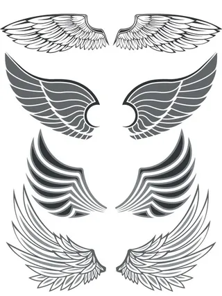 多款翅膀图腾矢量素材