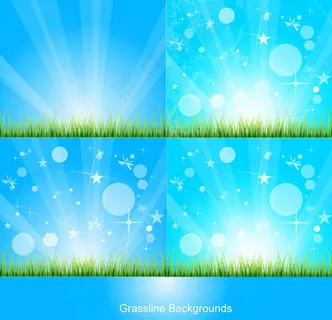 风景矢量草背景素材