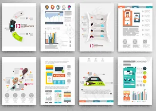 时尚商务宣传单页设计矢量素材