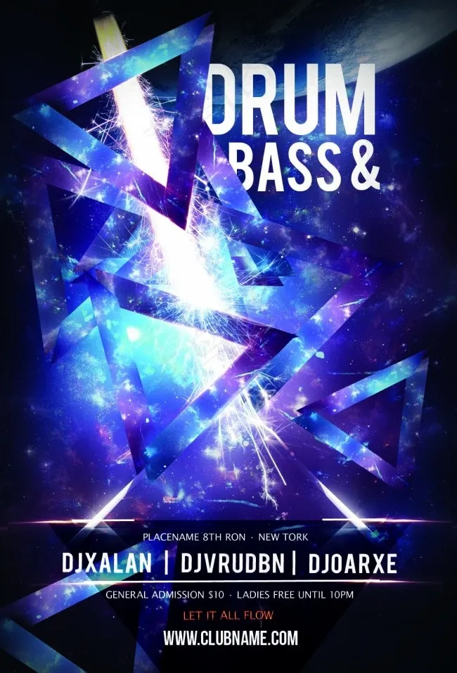 黑色炫彩海报(1275X1879(DPI:300))psd模版下载