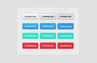 12酥Web UI的下载按钮PSD...