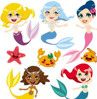 矢量美人鱼图片