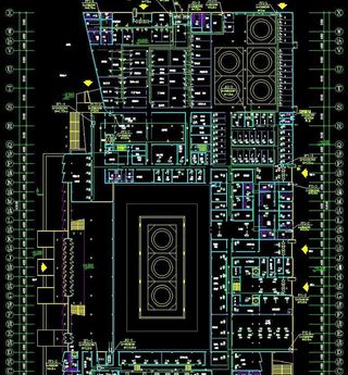 奥运摔跤馆 赛时首层空调平面
