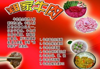 牛肉中医知识广告板图片